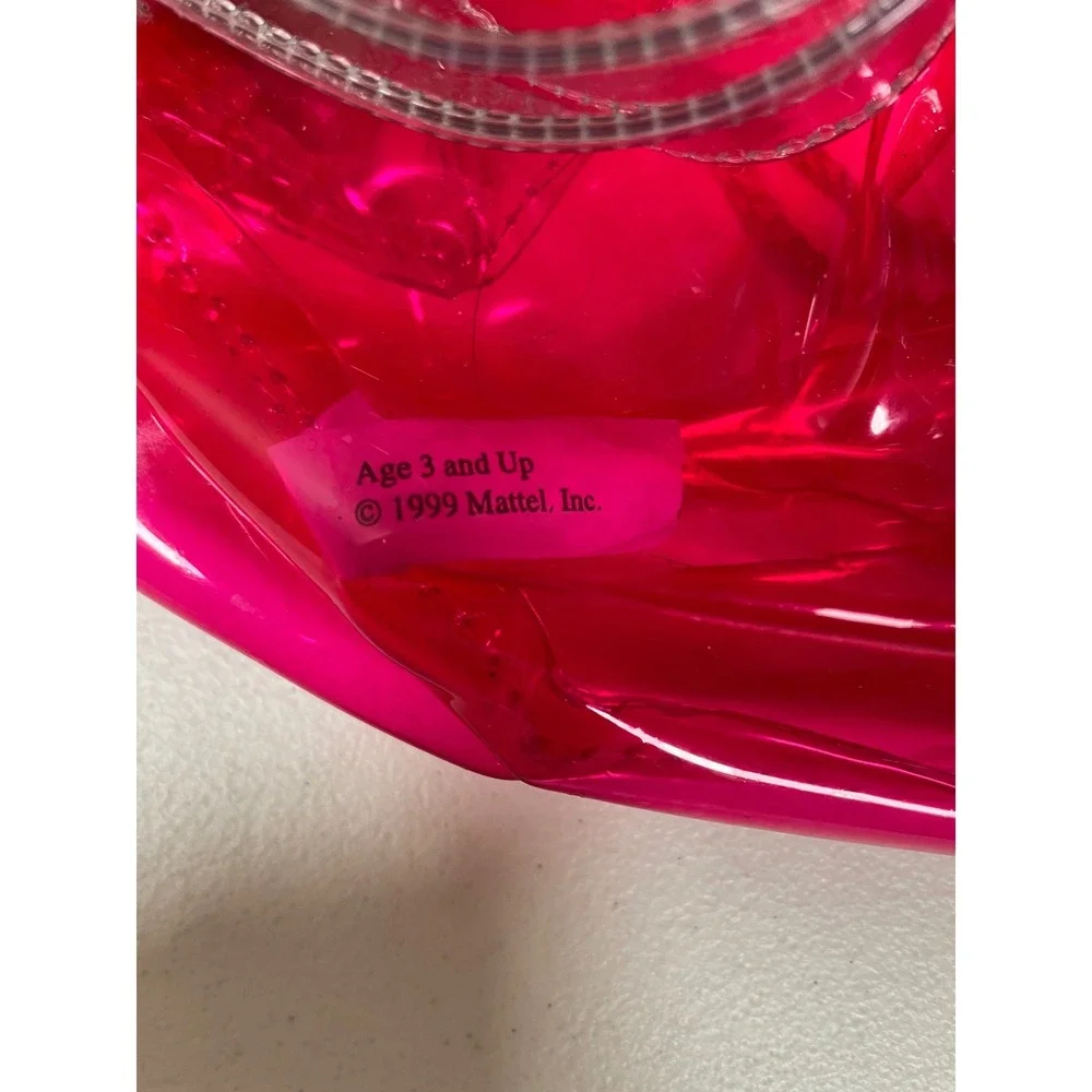Vintage 1999 Barbie Mini Backpack Clear PVC Pink Mattel Kids Girls‎